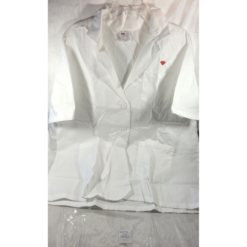 HPI Bamko Ladies CVS Health Pharmacy Button Down Shirt Lab Coat - White - XL